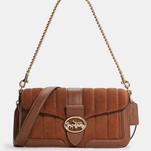 RARE Coach Quilted Suede Georgie Bag